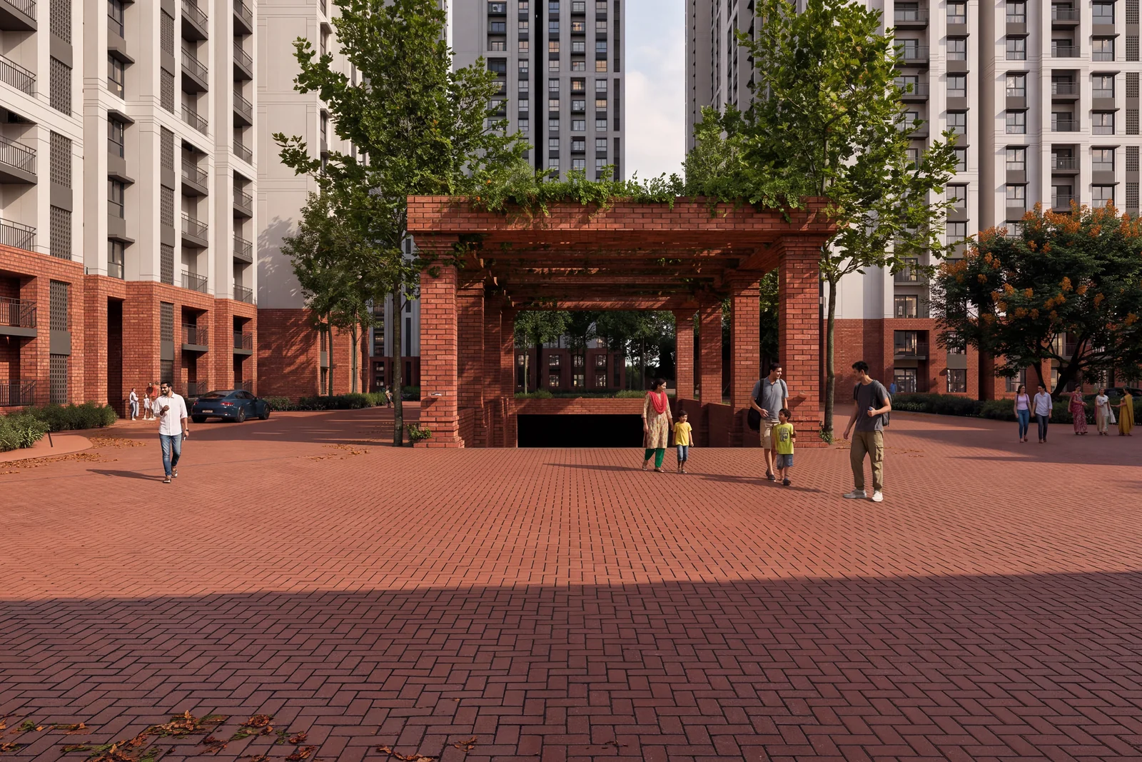 Arrival plaza at Brigade Belvedere