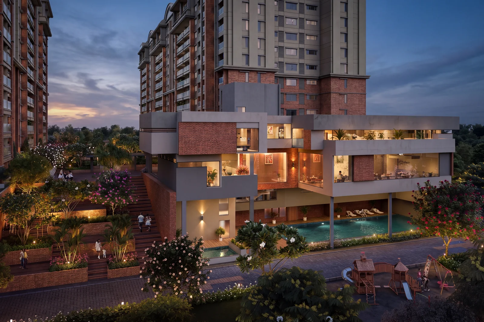 Brigade Insignia: Clubhouse pool · Artist’s impression